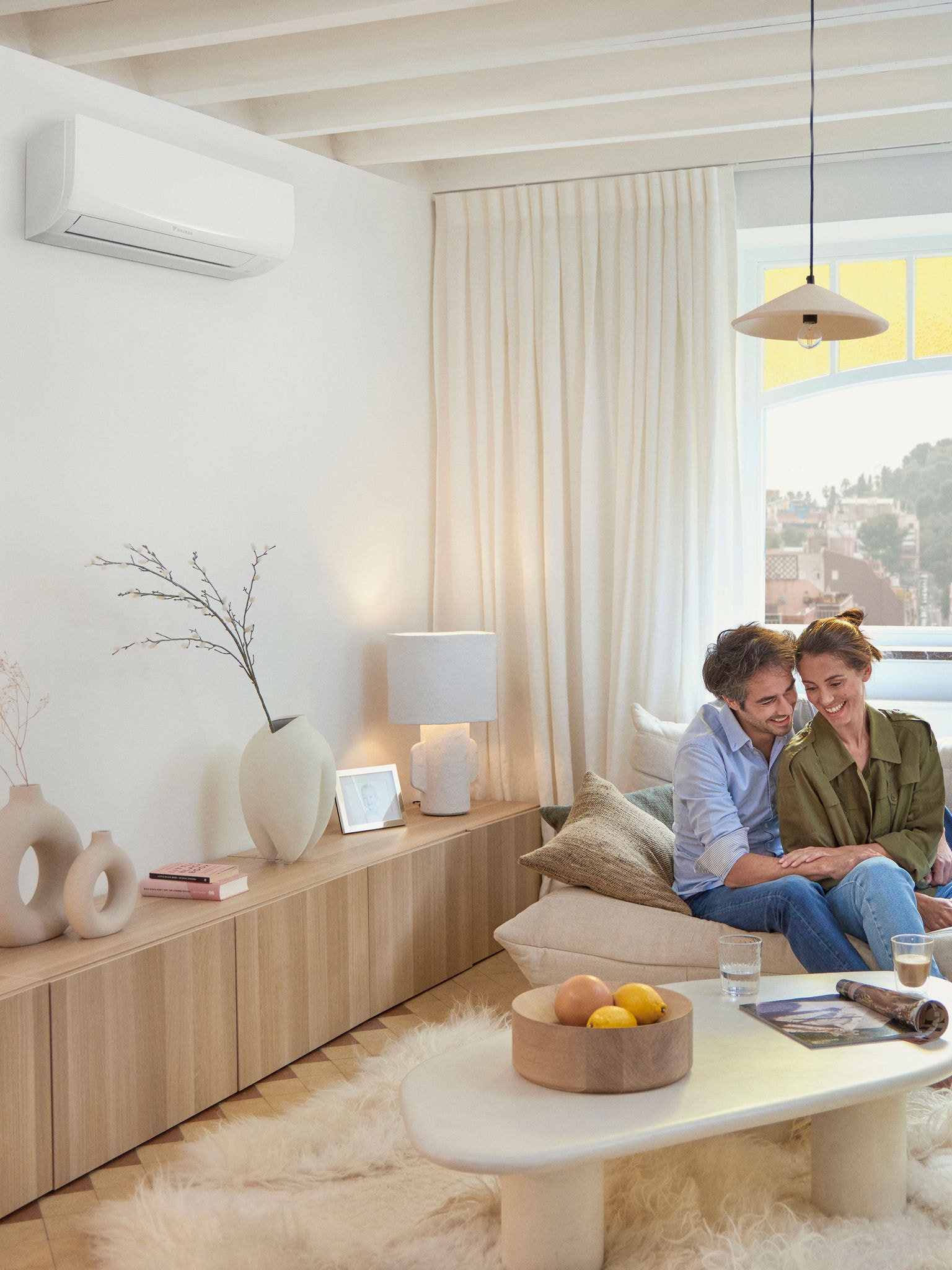 Daikin varmepumpe i moderne stue